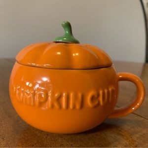 Ceramic Pumpkin Cup with Lid